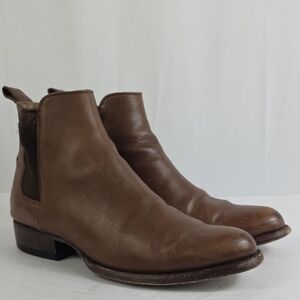 Tecovas The Chance Brown Leather Chelsea Men's Boots.